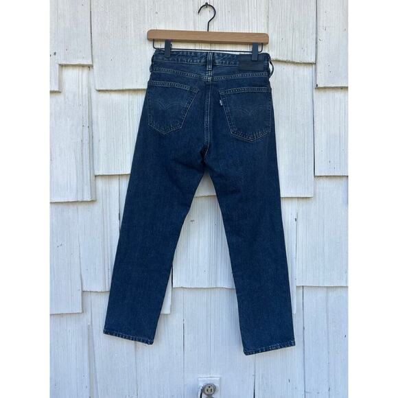 Levi’s Made & Crafted Slim Crop Jeans Cotton Blue Two Tone Denim Size 25 - Picture 5 of 10